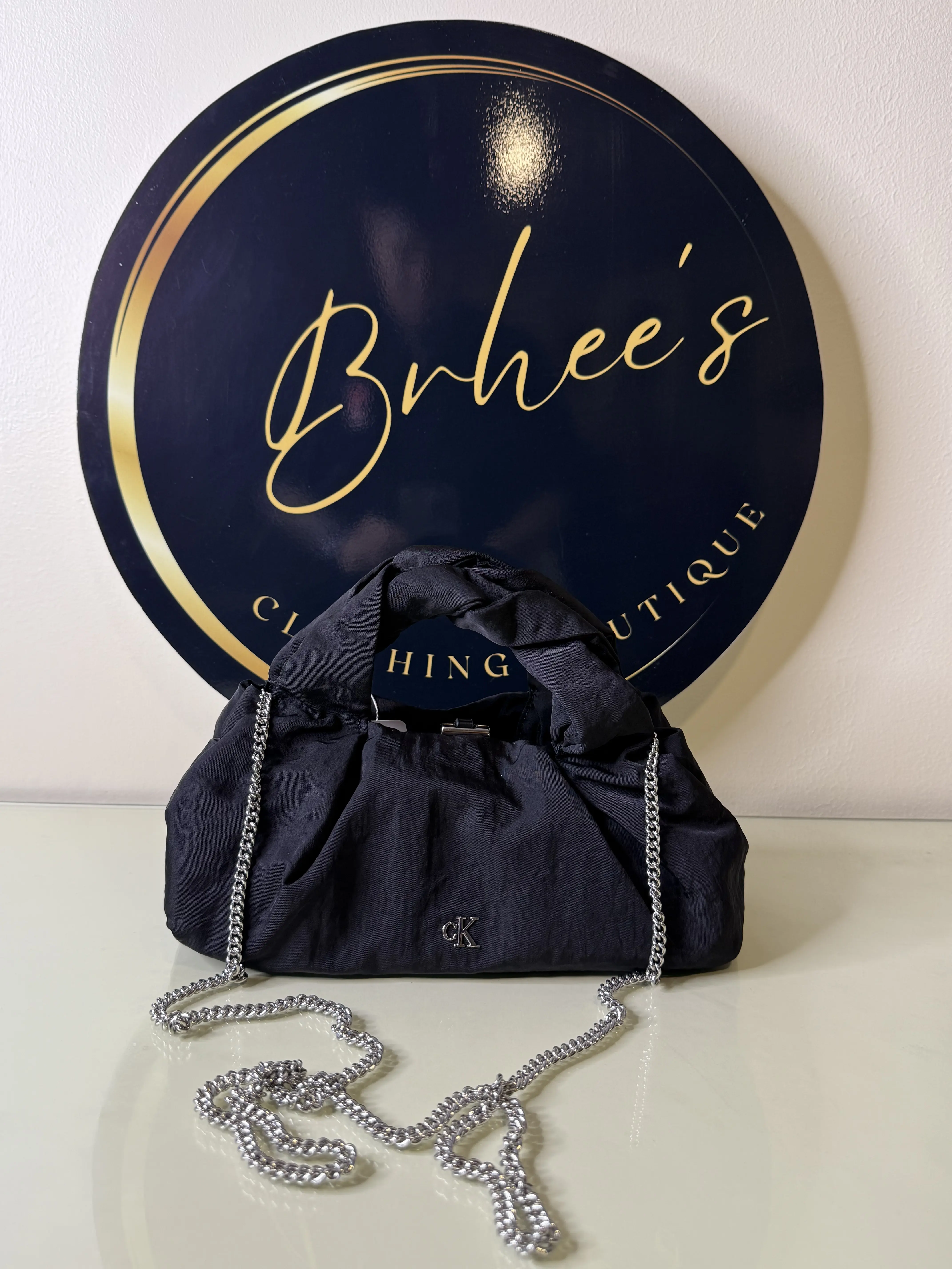 Twisted Nylon Crossbody Bag