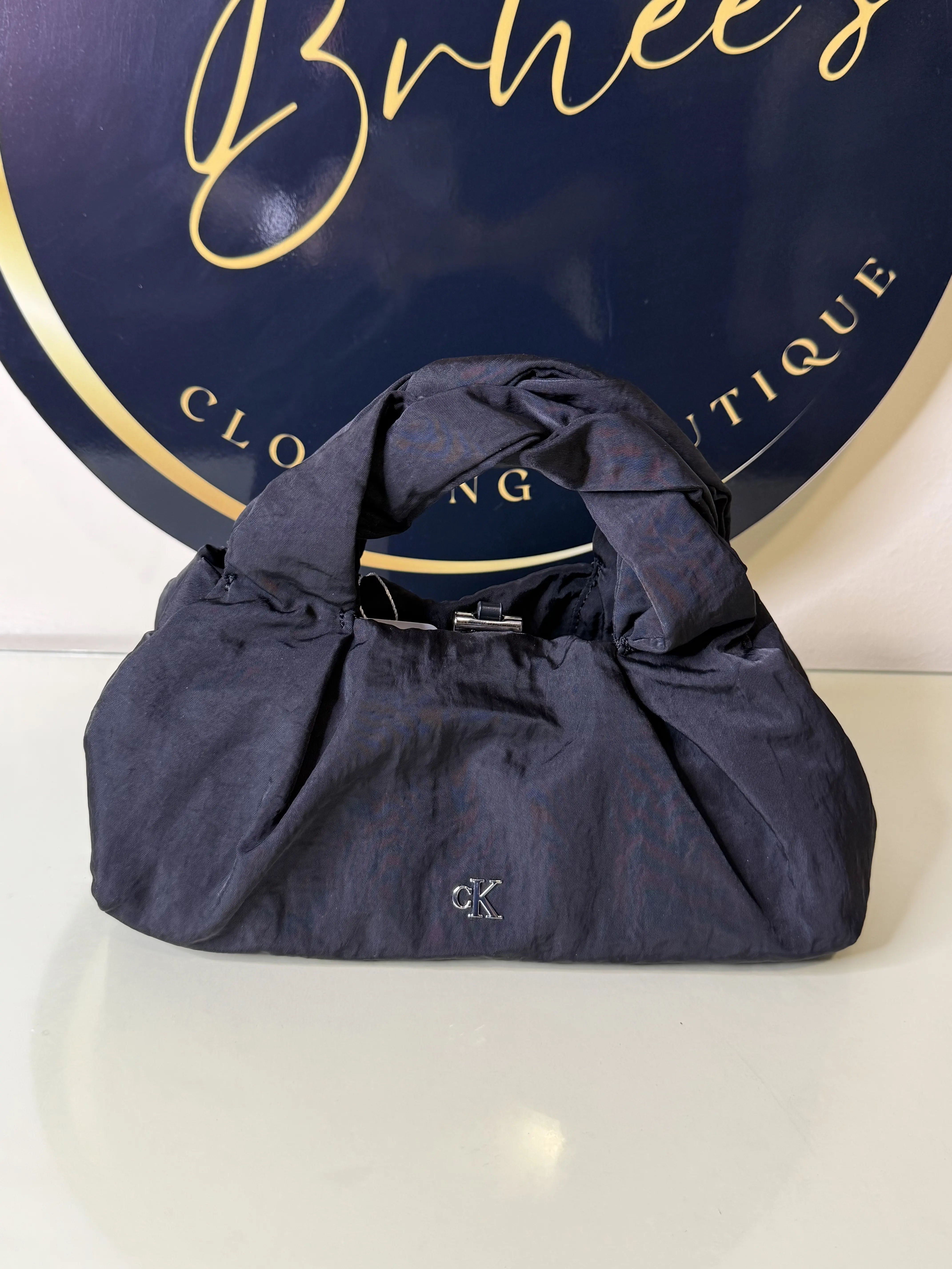 Twisted Nylon Crossbody Bag